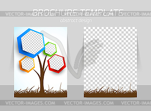 Flyer template back and front design - vector clipart