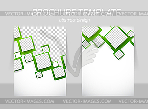Flyer template back and front design - vector clip art