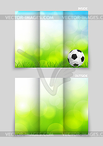 Tri-fold brochure template design - vector image