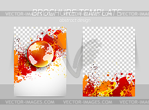 Flyer template back and front design - vector image
