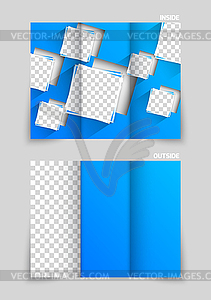 Tri-fold brochure template design - vector clipart