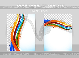 Flyer template back and front design - vector EPS clipart