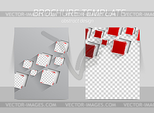 Flyer шаблон задняя и передняя дизайн - изображение в векторном формате