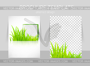 Flyer back and front template design - vector clip art