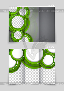 Tri-fold brochure template design - vector image