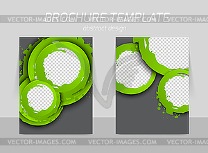 Flyer шаблон задняя и передняя дизайн - векторный графический клипарт