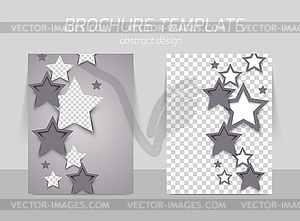 Flyer template back and front design - vector clip art