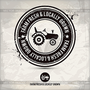 Alternative farm fresh & locally grown stamp - vector clipart