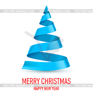 Ribbon Christmas tree - vector EPS clipart