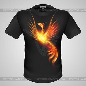 Male t-shirt with print - vector image