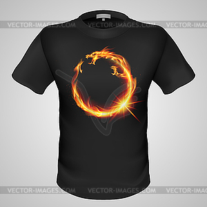 Male t-shirt with print - vector EPS clipart