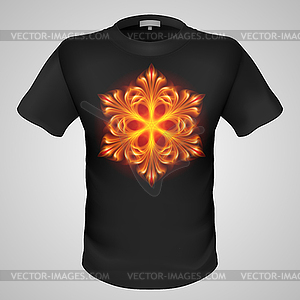 Male t-shirt with print - vector clipart / vector image