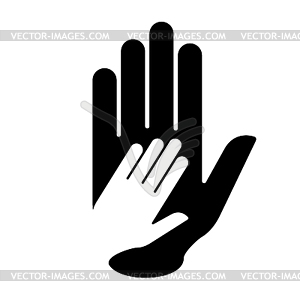 Helping hand - royalty-free vector clipart