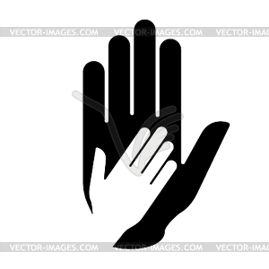 Helping hand - vector image
