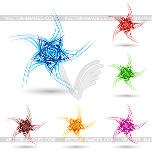 Abstract fluffy star - vector clipart