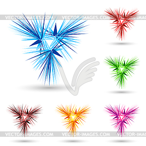 Abstract fluffy star - vector clip art