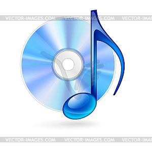 Music icon - royalty-free vector image