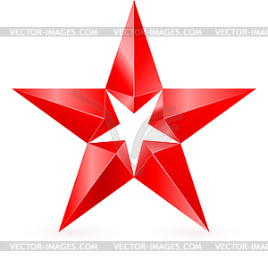 Red star - vector clipart / vector image