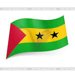 State flag of Sao Tome and Principe - vector clip art