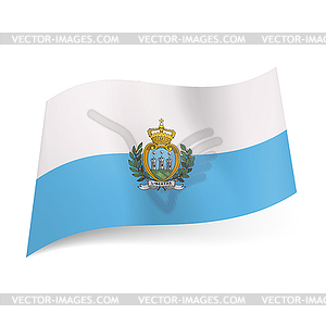 State flag of San Marino - vector clipart