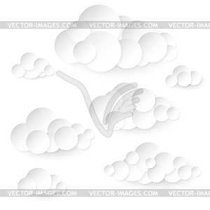 Paper clouds - vector clipart