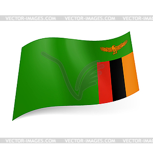 State flag of Zambia - color vector clipart