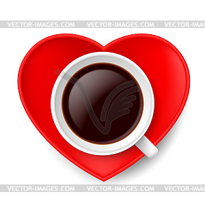 Love of coffee - vector clipart