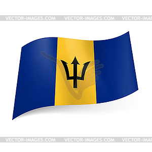 State flag of Barbados - color vector clipart