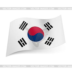 State flag of South Korea - vector clipart