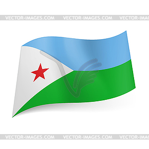 State flag of Djibouti - vector clipart