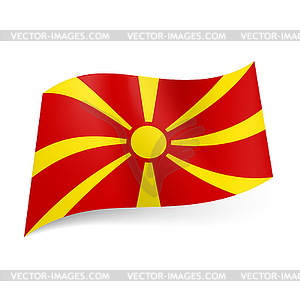 State flag of Macedonia - vector image