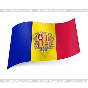 State flag of Andorra - vector clipart