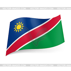 State flag of Namibia - vector clipart