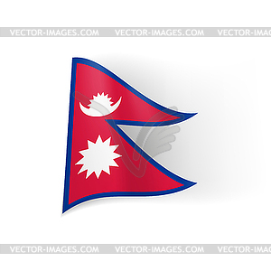 State flag of Nepal - vector clip art