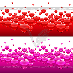 Heart backgrounds - vector image