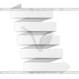 Белая бумага стрелка - векторное изображение EPS