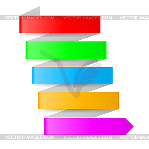 Бумага стрелка - цветной векторный клипарт