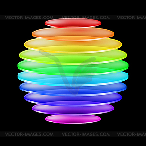 Abstract colorful sphere - vector clip art