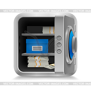 Safe full of money - vector clipart / vector image