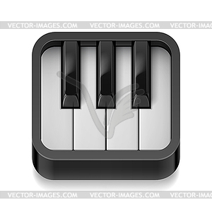 Piano icon - vector clip art