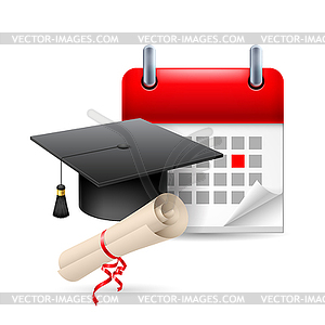 Education time icon - vector clip art