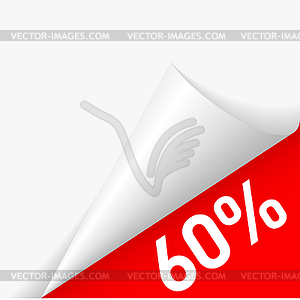 Paper corner discount - vector image