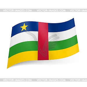 State flag of Central African Republic - royalty-free vector image