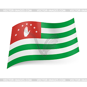 State flag of Abkhazia - vector clipart