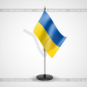 Table flag of Ukraine - vector clip art