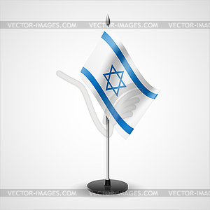 Table flag of Israel - color vector clipart