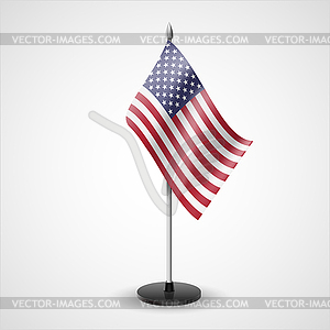 Table flag of USA - vector clip art