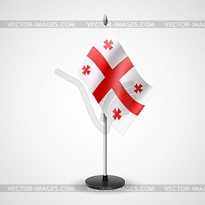 Table flag of Georgia - vector image