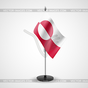 Table flag of Greenland - vector clipart