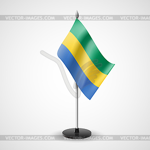 Table flag of Gabon - vector image